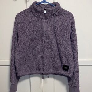 Calvin Klein Performance Women's Large Purple Sherpa 1/4 Zip